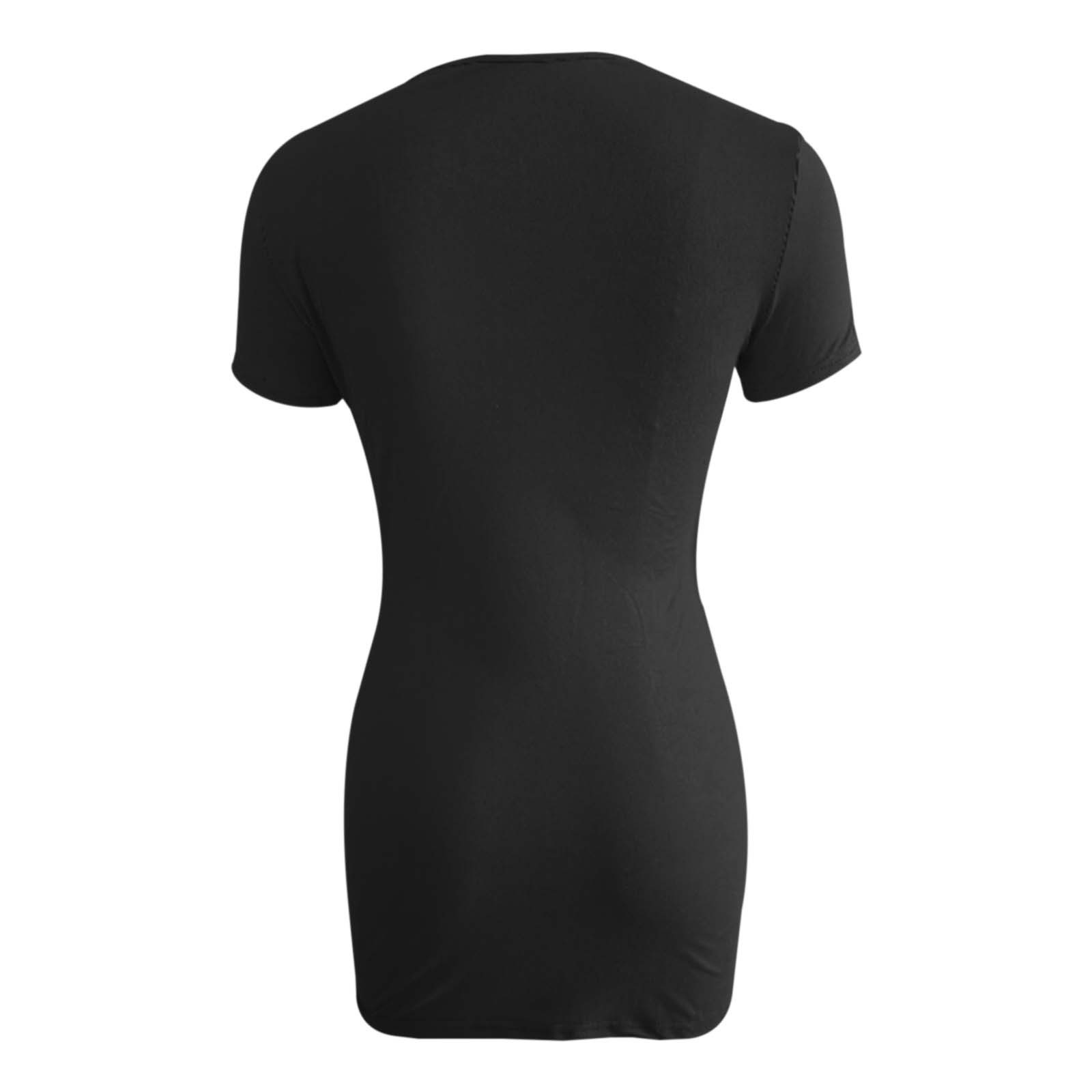 thumbnail image 5 of Vestido de mujer de color liso con cuello cuadrado y manga corta - Corte recto ajustado, estilo retro sexy para fiestas informales - Tallas S-XL, 5 of 5